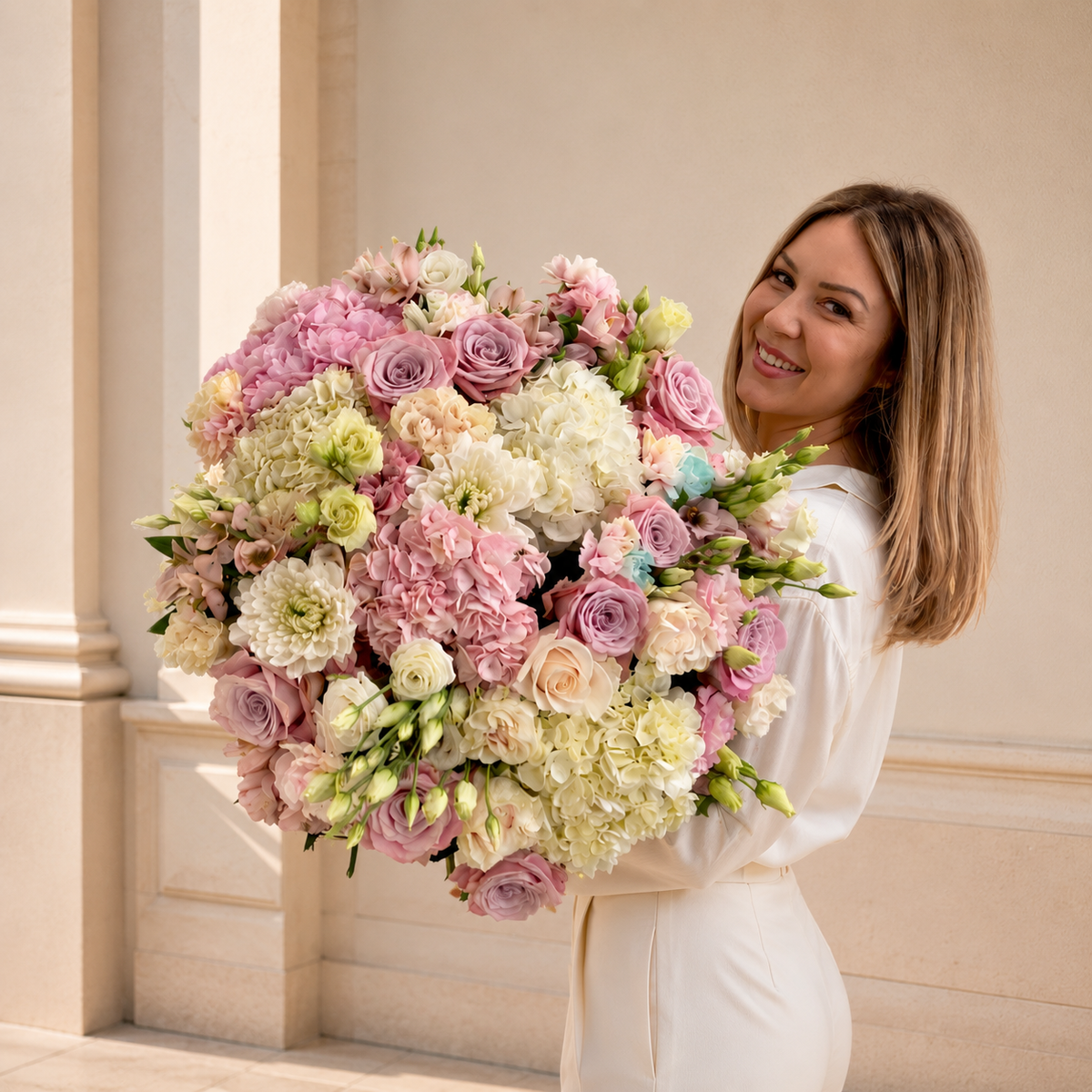 The Delicate — bouquet floral premium aux nuances poudrées · Blush Floral Designer, Nice